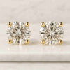 Round Cut Lab Grown Diamond Stud Earrings For New Mom