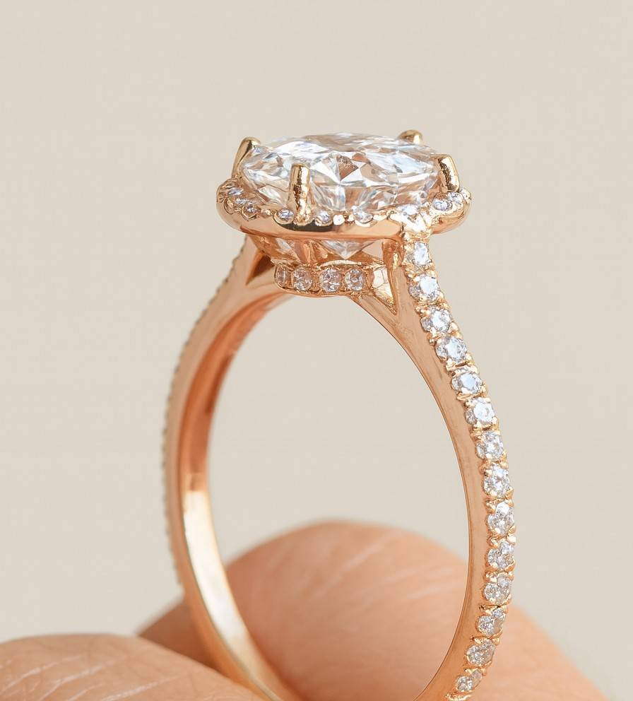 IGI Certified Solitaire Ring 4ct Oval Cut Lab Grown Diamond Engagement Ring