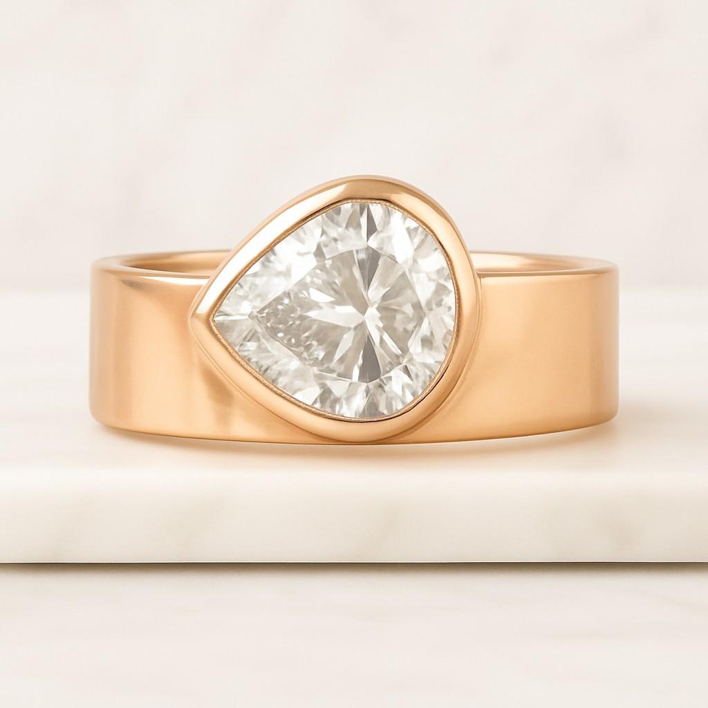 IGI Certified Wedding Ring Anniversary Gifts Her ear Cut Lab Grown Diamond Engagement Ring