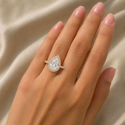 IGI Oval Cut Lab Grown Pink Diamond Engagement Ring, 14K Gold Cadillac Cut Diamond Three Stone Ring, Lab Made Diamond Promise Ring For Her
