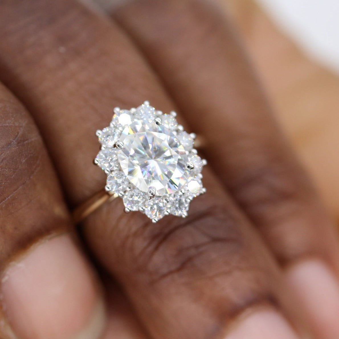 IGI Verified Solid Gold Oval Lab Grown Diamond Engagement Ring