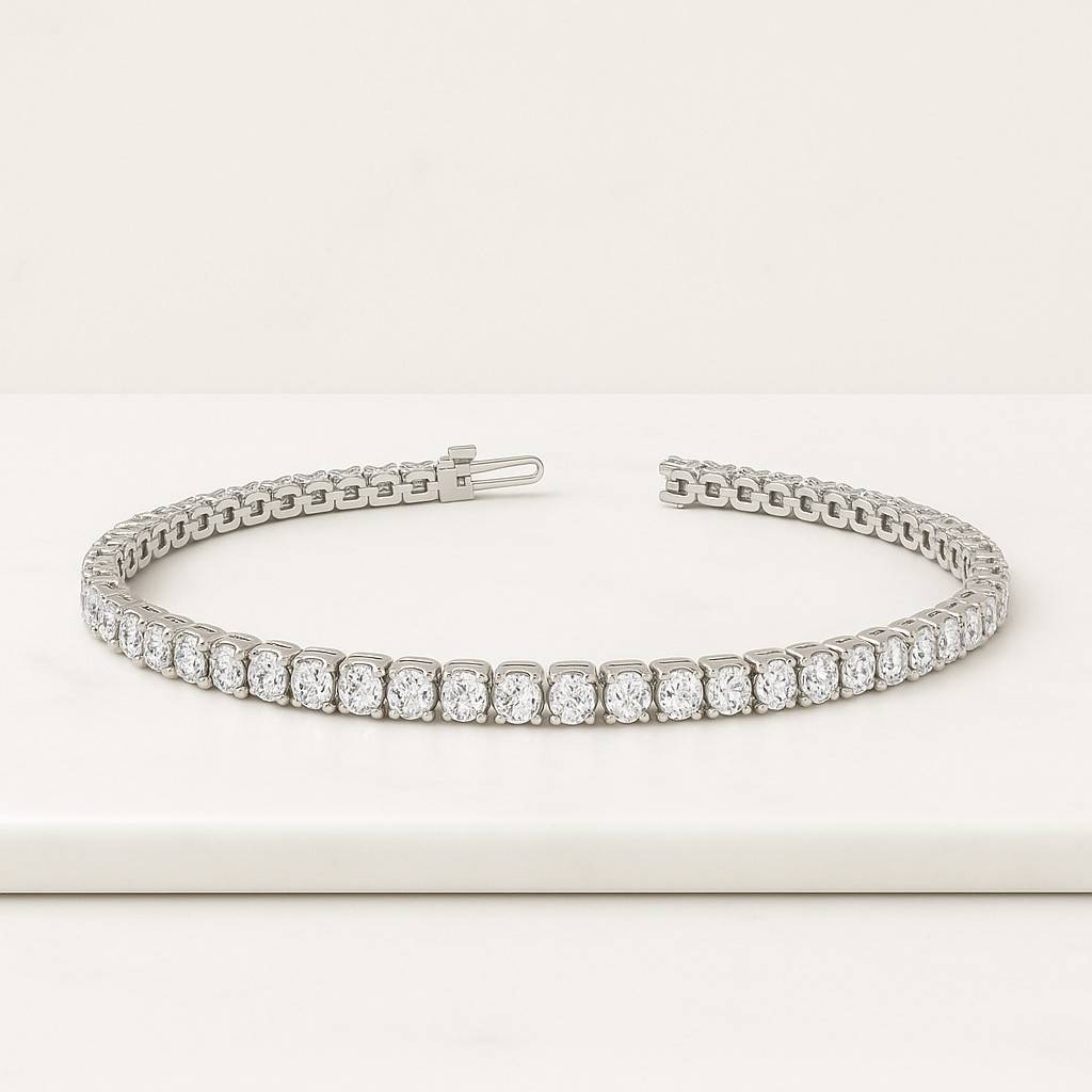 Iced Out Bracelet Anniversary Gift For Her Dainty Gold Bracelet for Women