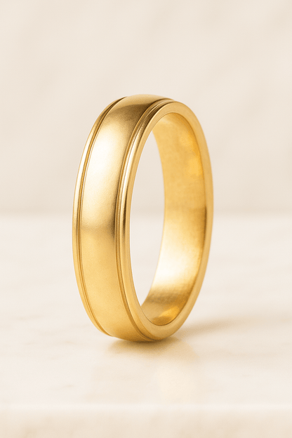 Infinity Lab Grown Diamond Wedding Band, 14K Yellow Gold Band, Delicate Pave Diamond Ring, Women's Modern Stacking Matching Anniversary Ring