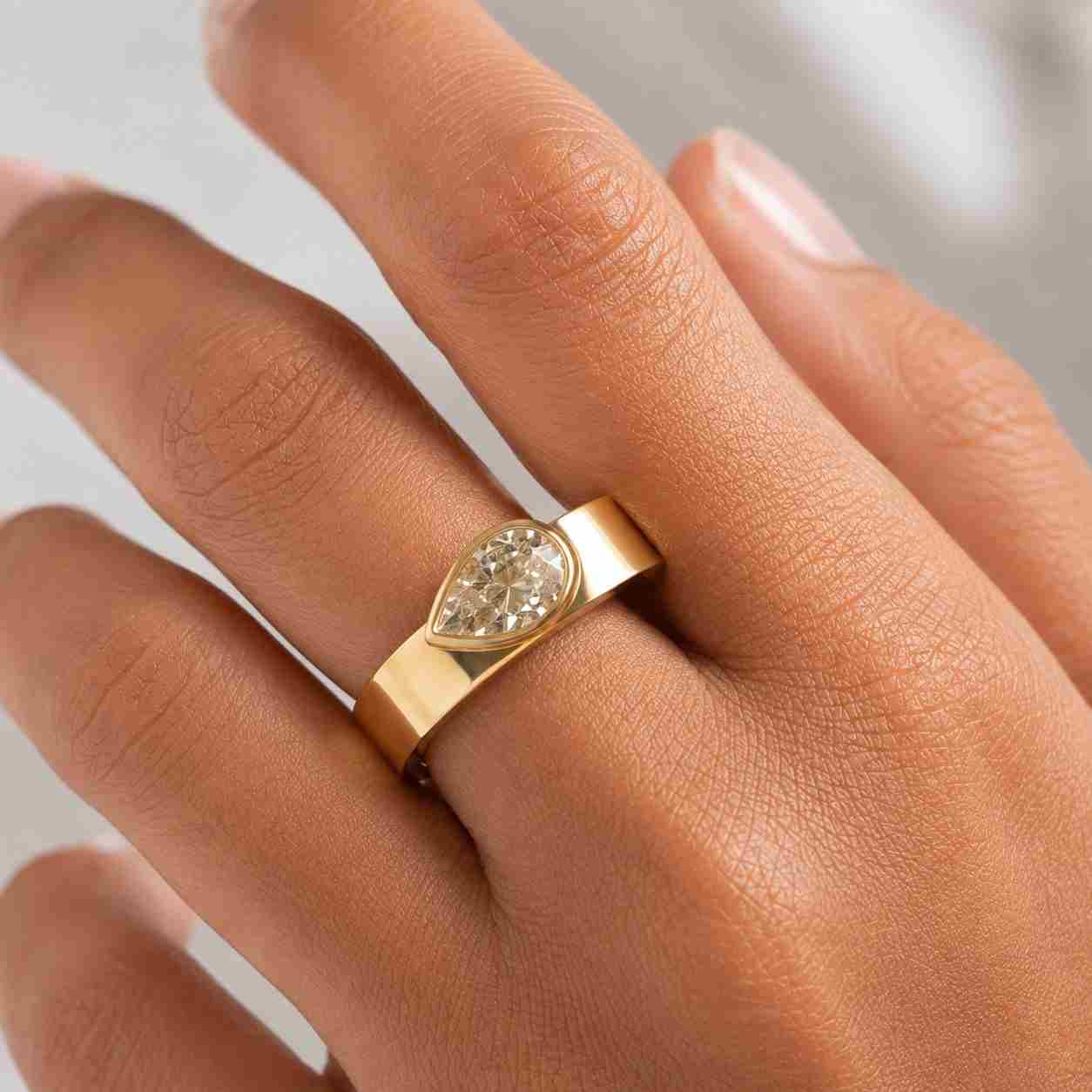 infinity twist band 14k rose gold halo wedding ring