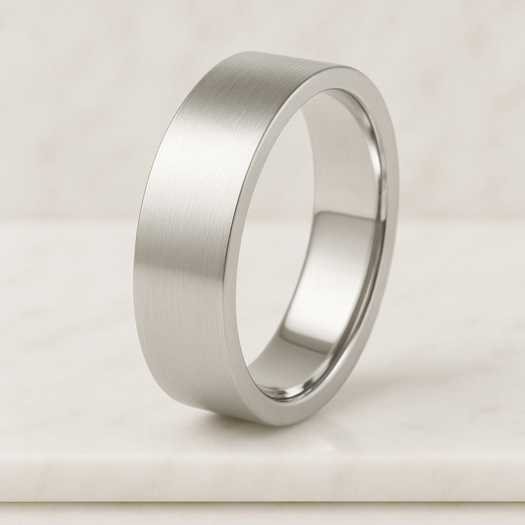 14k Yellow Gold Tungsten Ring Mens Wedding Band Ring, 6mm, Yellow gold tungsten band Half Sizes Comfort Fit Shiny Polished