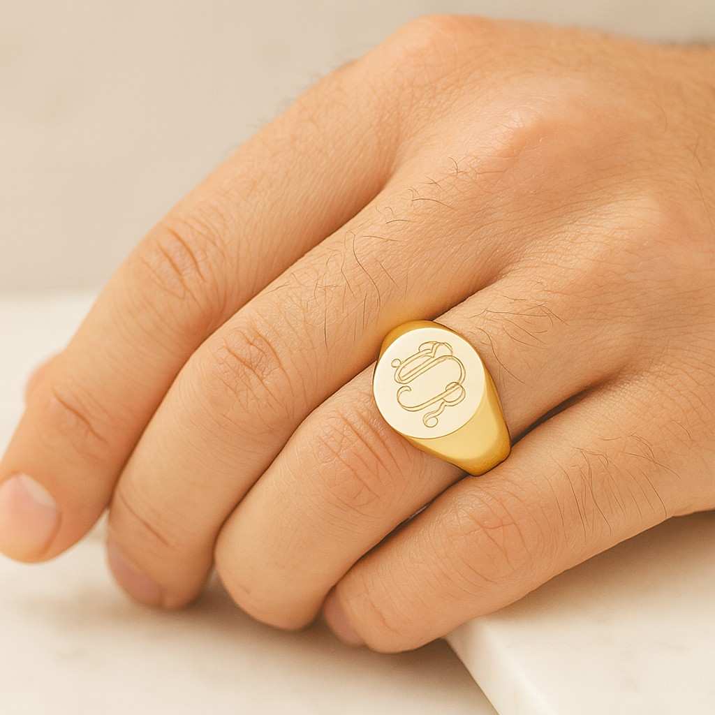 Initial Ring Minimalist Letter Ring Anniversary Gift Christmas Gift