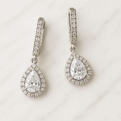 Big Diamond Hoop Earrings Hoop Earrings  Inside Out Hoop Earrings  Round Cut Diamond CZ Hoop Earrings CZ Hoops  Fancy Hoops Brilliant Round Cut Moissanite Drop Earrings