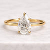 Pear Diamond Promise Ring Solitaire Pear Engagement Ring for Her