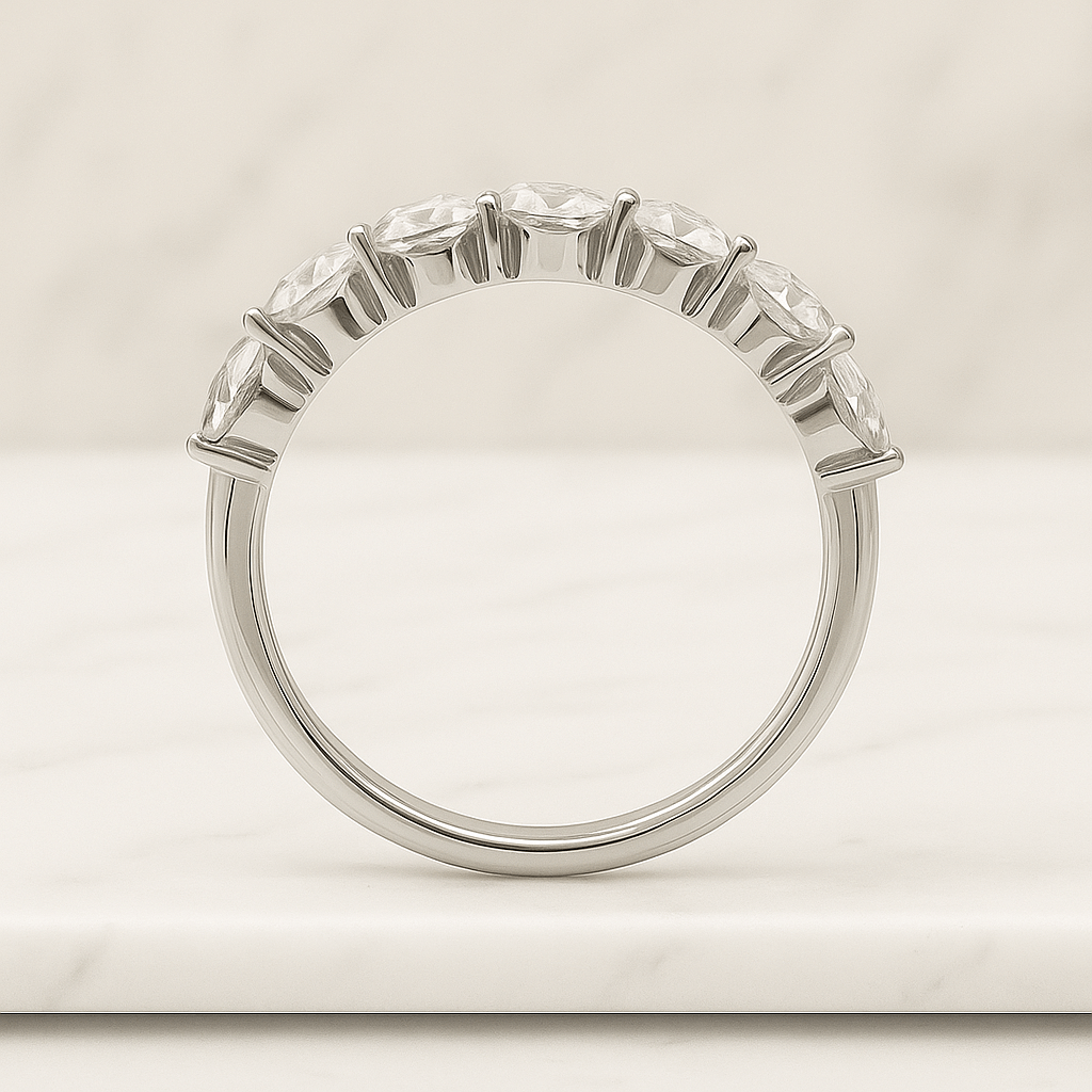 Lab-Grown Diamond Flower Ring 14K Solid Gold Halo Engagement Ring