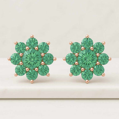 Lab Diamond Screw Back Stud Earrings  Hand Made Diamond Bridesmaid Earrings