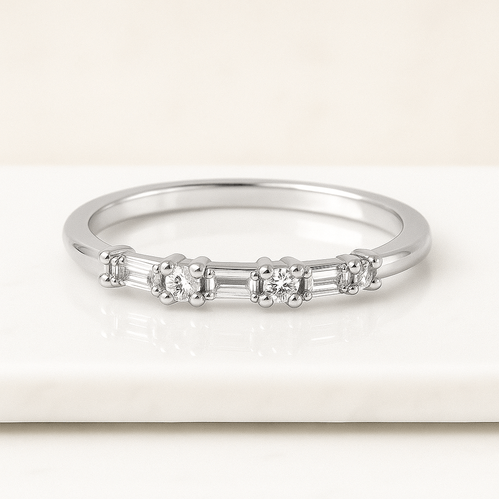 Open Pear Lab Grown Diamond Wedding Band, Open wedding Band For Engagement Ring