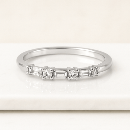 Open Pear Lab Grown Diamond Wedding Band, Open wedding Band For Engagement Ring