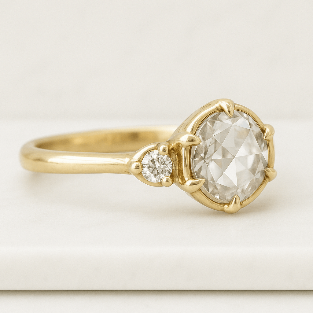 Minimalist Ring Promise Ring Gift for Her Lab Diamond Ring 10K 14K 18K Solid Gold Ring