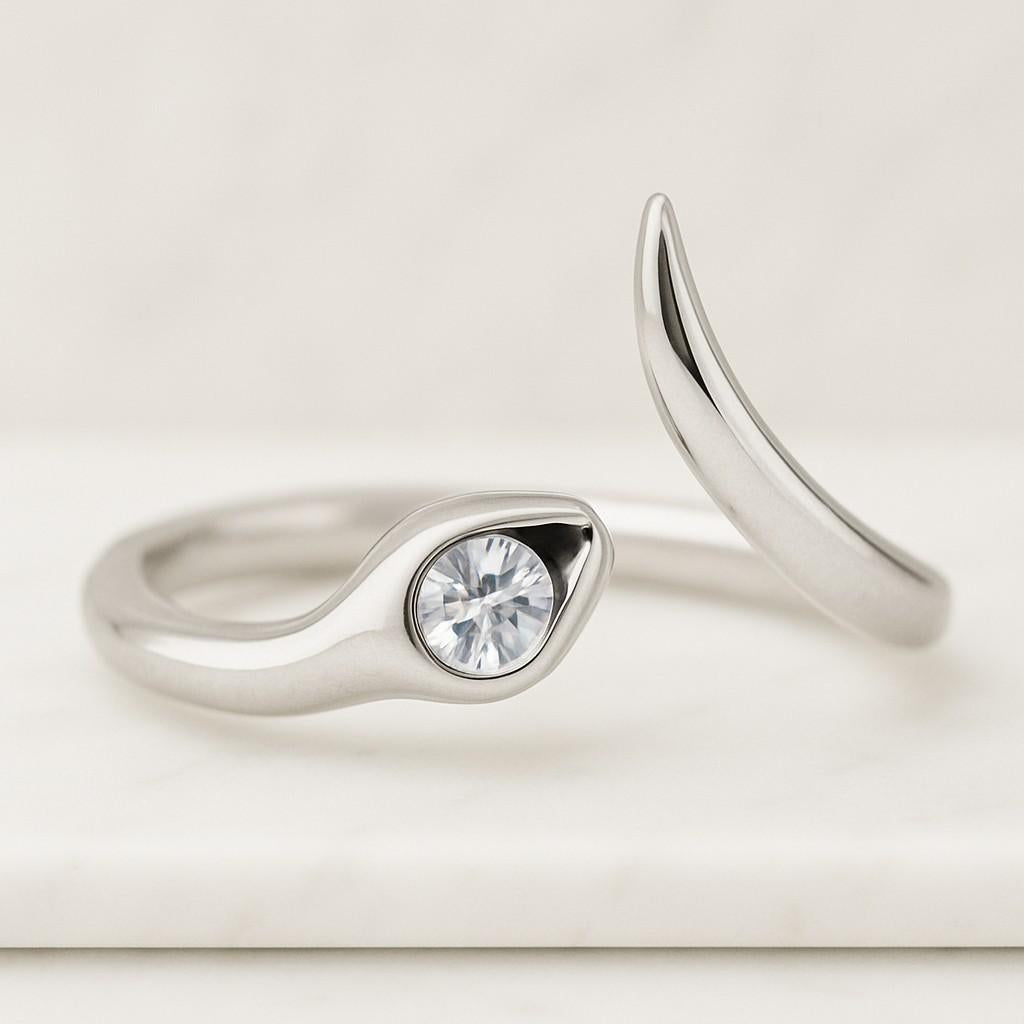 Anniversary Ring for Wife Tiny Diamond Band Diamond Stackable Ring Lab Grown Diamond Stacking Band Diamond Wedding Ring Bridal Ring for Her