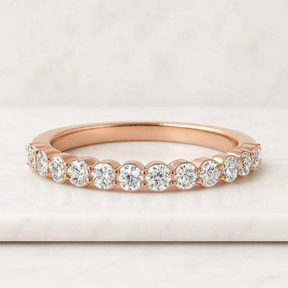 Diamond Eternity Ring Bezel Setting Full Eternity Diamond Wedding Band