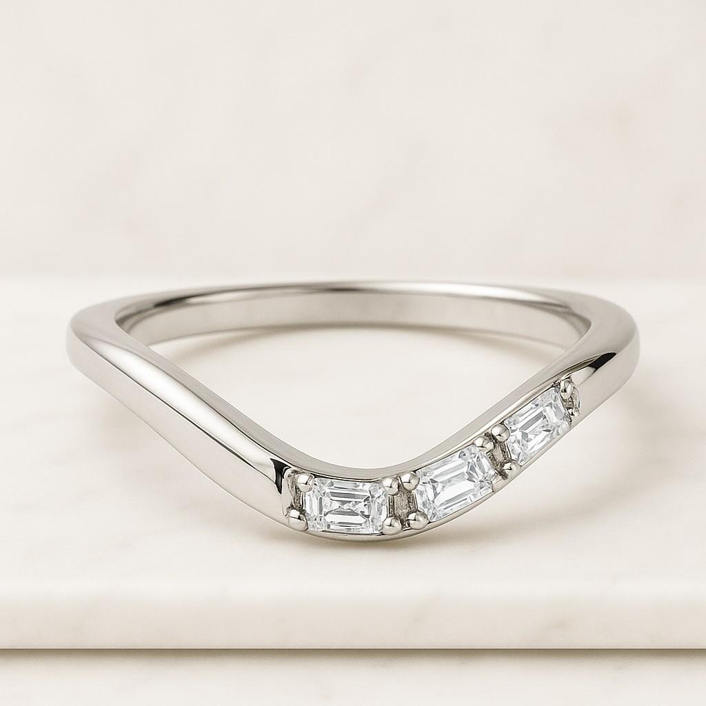 Lab Diamond Band, Wedding Band, Stackable Ring, Gift for Her