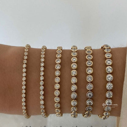 Lab Diamond Bezel Tennis Bracelet