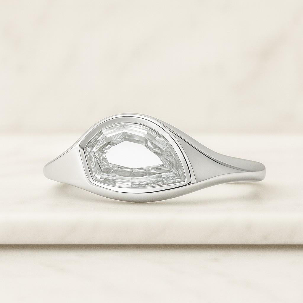 Lab Diamond Halo With Accent Ring Conflict Free Diamond Wedding Ring 4 Claw Prong Set Ring 14K White Gold Ring For Her