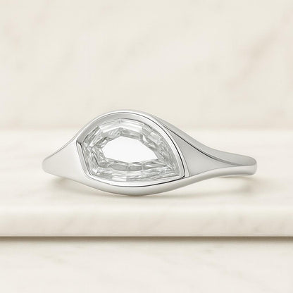 Lab Diamond Halo With Accent Ring Conflict Free Diamond Wedding Ring 4 Claw Prong Set Ring 14K White Gold Ring For Her