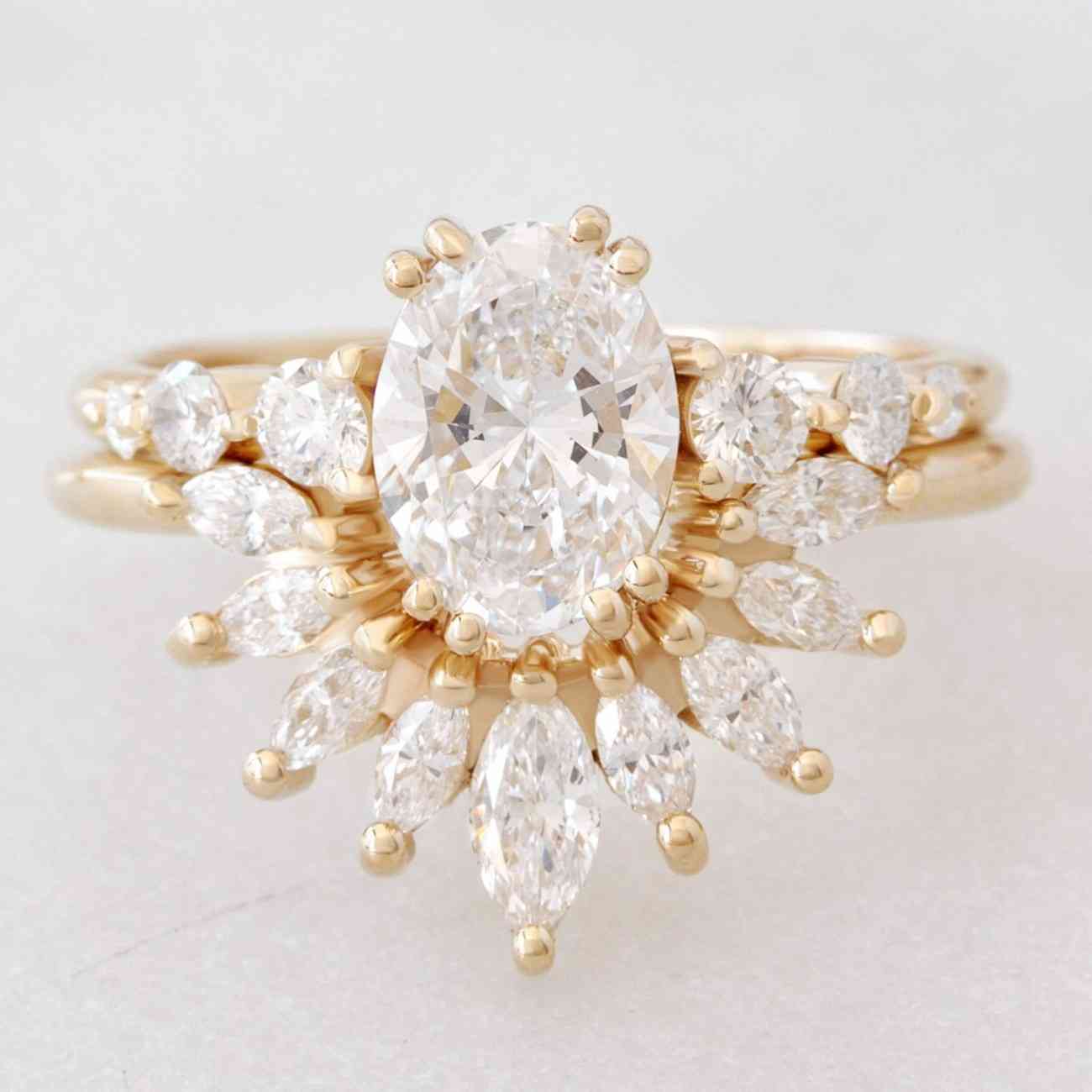 Lab Diamond Marquise Band Wedding Ring