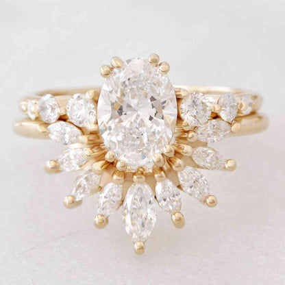 Lab Diamond Marquise Band Wedding Ring