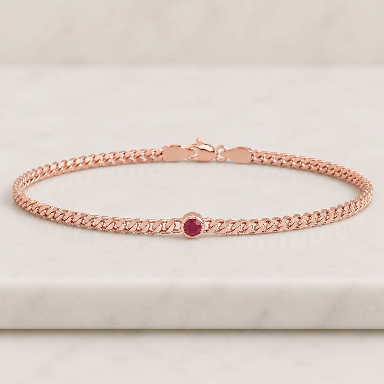 Lab Diamond Marquise Cuban Link Bracelet, 14k/18k Solid Gold