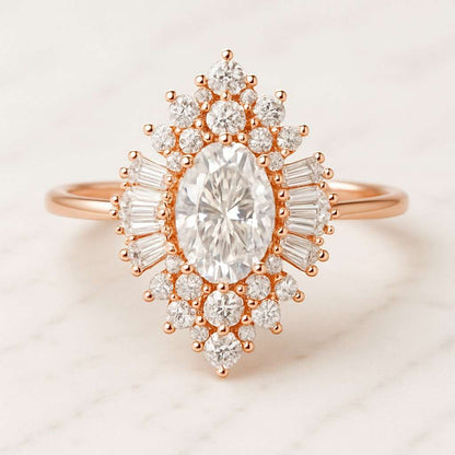 Lab Diamond Marquise Halo Earrings Gold Plated Sterling Silver Marquise Cut Diamond Earrings, Marquise Lab Grown Diamond Earrings Flower Design Earrings Screw Back Earrings Anniversary Gift