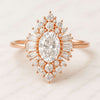 1.25 CT Multi Cut Lab Made Diamond Double Halo Luxurian Jewels Master Piece Ring