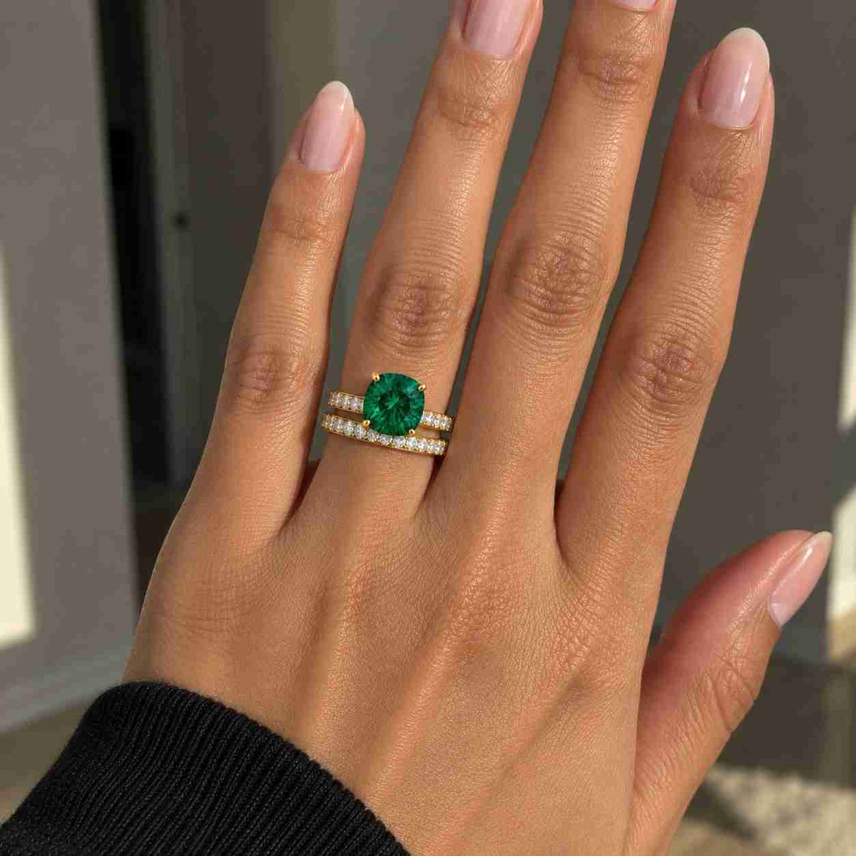 Lab Diamond Spiral Ring,14kt Solid Gold Wrap Around Ring, Minimalist ring,Dainty Wedding Band,Open Diamond Ring,Anniversary Gift For Her
