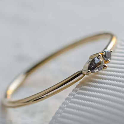 Lab Diamond Two Stone Wedding Ring