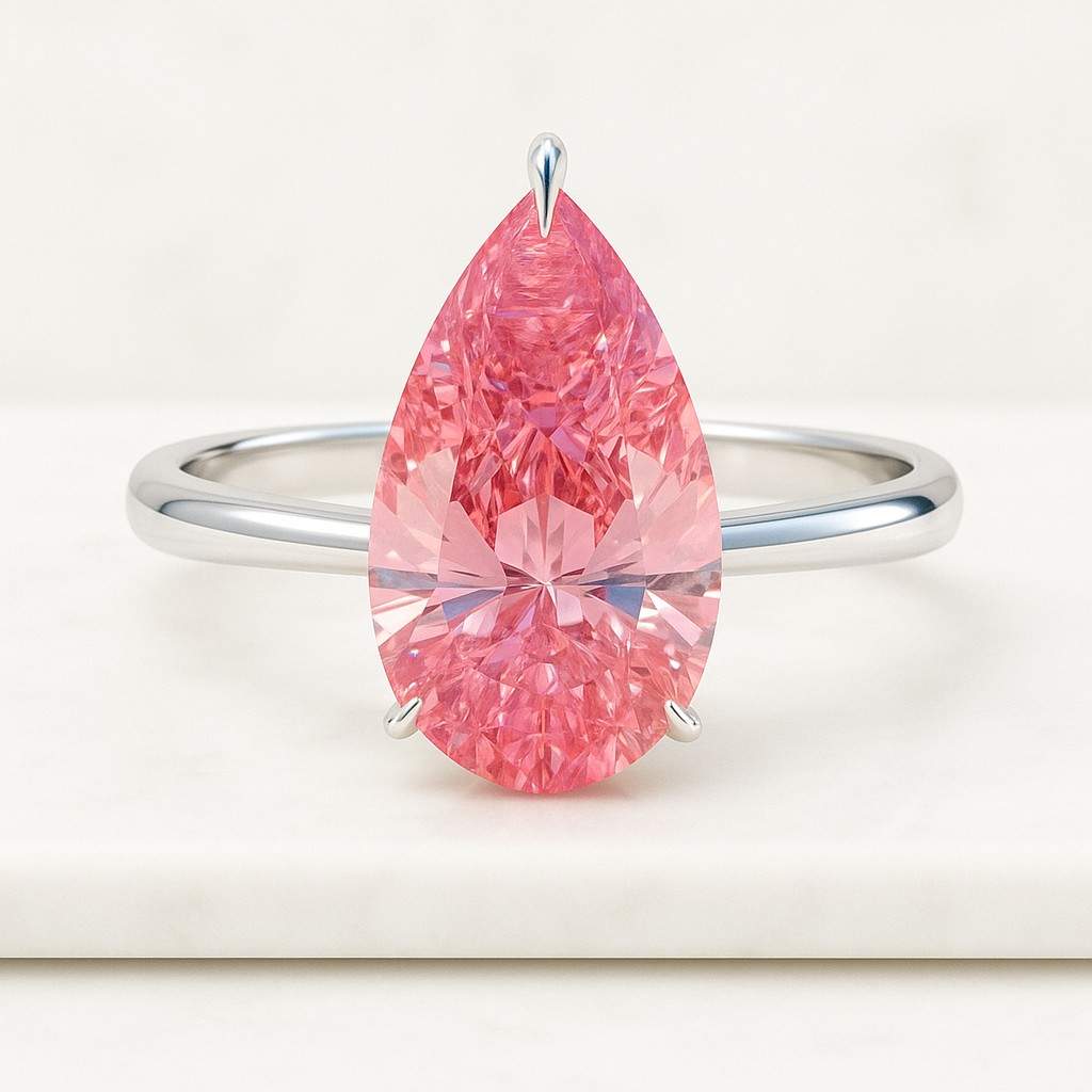 Lab Grown Diamond 14K Gold Wedding Band  Half Eternity Stacking Ring