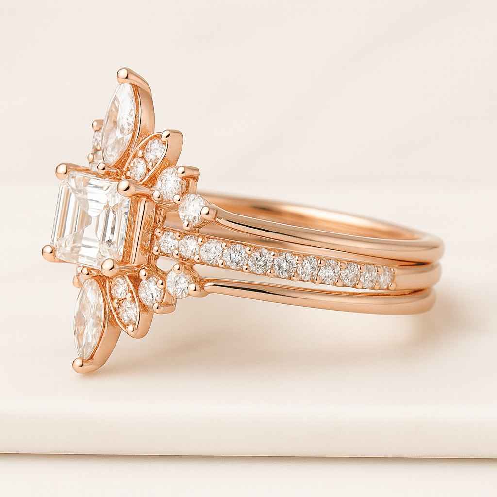 Lab Grown Diamond Anniversary Ring Unique Proposal Ring for