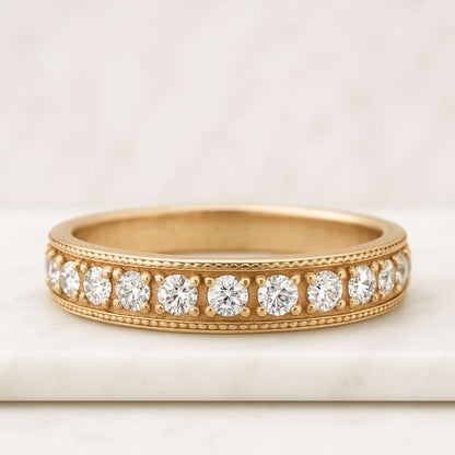 Lab Grown Diamond Band Stackable Band for Engagement Ring Anniversary Gift For Women