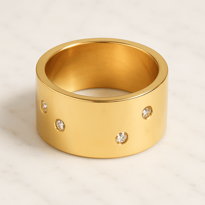 Lab Grown Diamond Bezel Engagement Ring IGI Certified 10k Yellow Gold Ring