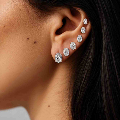Lab Grown Diamond Butterfly Earrings Marquise & Round Cut Studs Dainty Diamond Earrings Anniversary Gift Silver