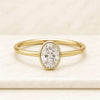Oval Cut Moissanite Diamond Solitaire Ring For Her