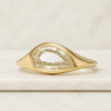 Pear Portrait Cut Lab Grown Diamond Solitaire Engagement Ring
