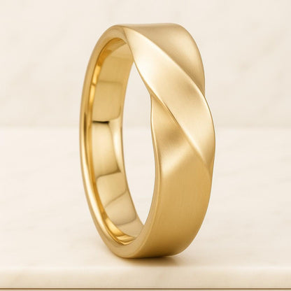 Lab Grown Diamond Half Eternity Band 14K Yellow Gold Multi-Shape Stackable Ring