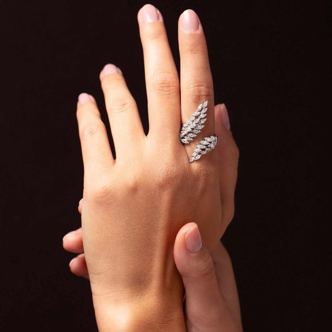 Lab Grown Diamond Half Eternity Band Marquise and Round Cut Diamond Wedding Band for Women
