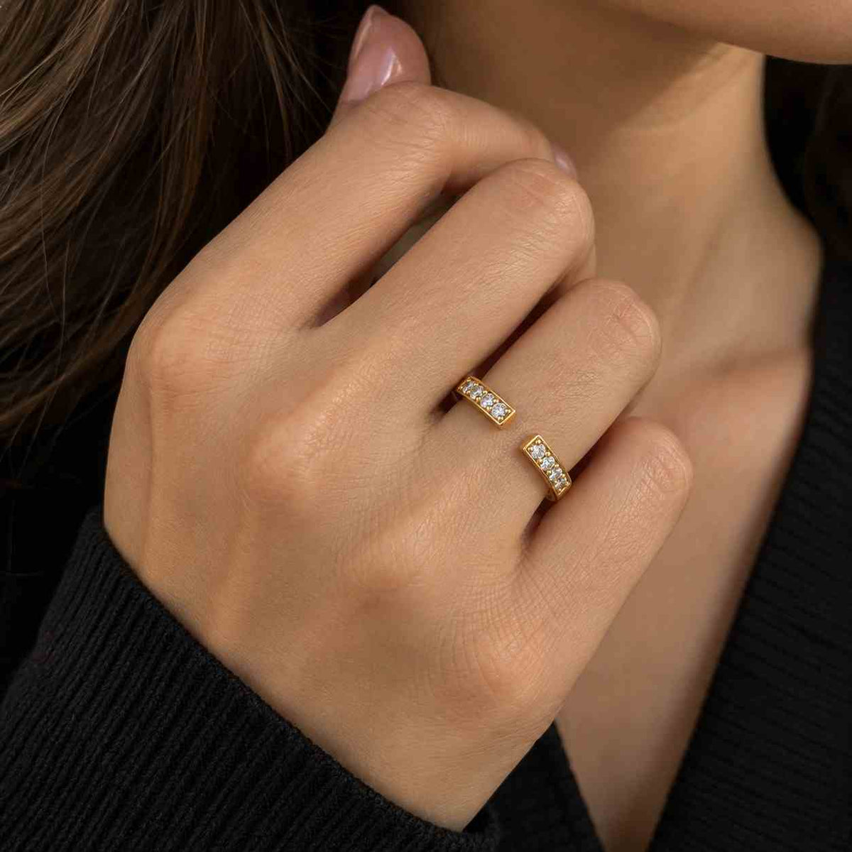 curved salt and pepper diamond wedding band half eternity thin 14k 18k gold platinum gradient ombre white gray black vintage ring stacking