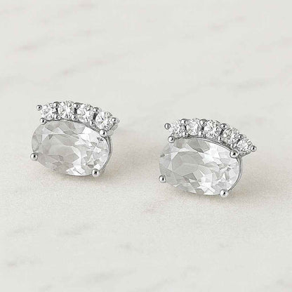 Lab Grown Diamond Halo Stud Earrings, 1.81 Ct Oval Halo Earrings, Available in Different Sizes
