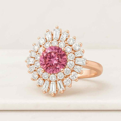 Lab Grown Diamond Halo Wedding Ring IGI Certified Diamond Ring