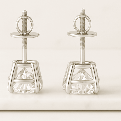 Lab Grown Diamond Huggie Earrings 14K Solid Gold 2CT Pear Drop Hoops