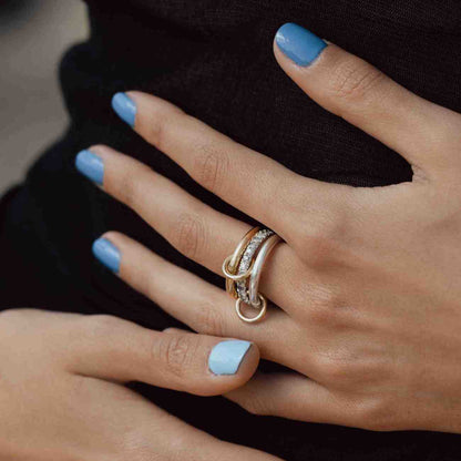 Lab Grown Diamond Link Ring For Men And Women