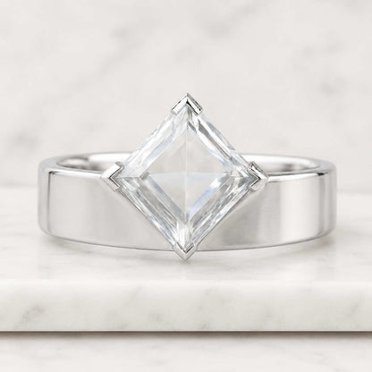 Lab Grown Diamond Promise Ring Solid White/Yellow/Rose Gold Ring Solitaire Ring for Anniversary Gift 6 Prong
