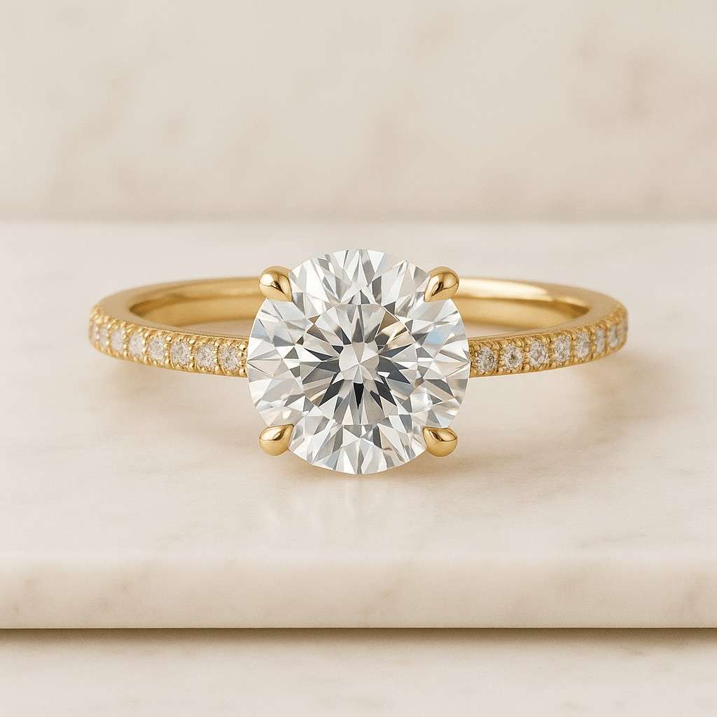 Lab Grown Diamond Ring Diamond Solitaire Ring for Women