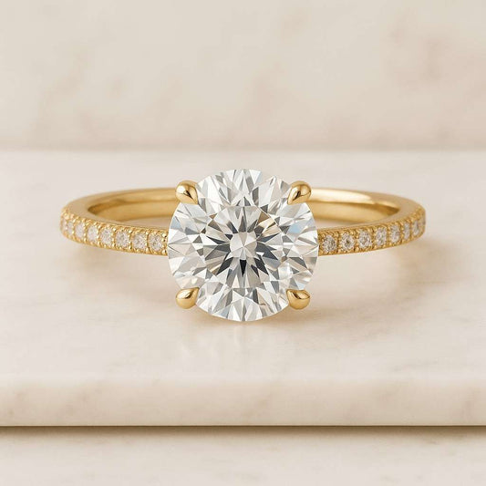 Lab Grown Diamond Ring Diamond Solitaire Ring for Women