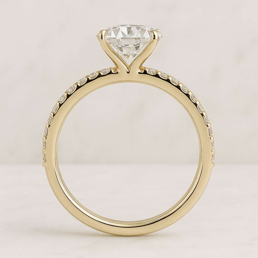 Lab Grown Diamond Ring Diamond Solitaire Ring for Women Simple Promise Ring