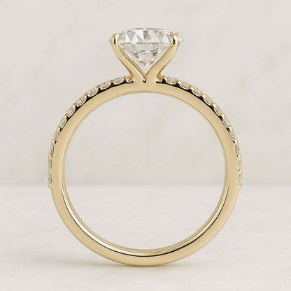 Lab Grown Diamond Ring Diamond Solitaire Ring for Women Simple Promise Ring