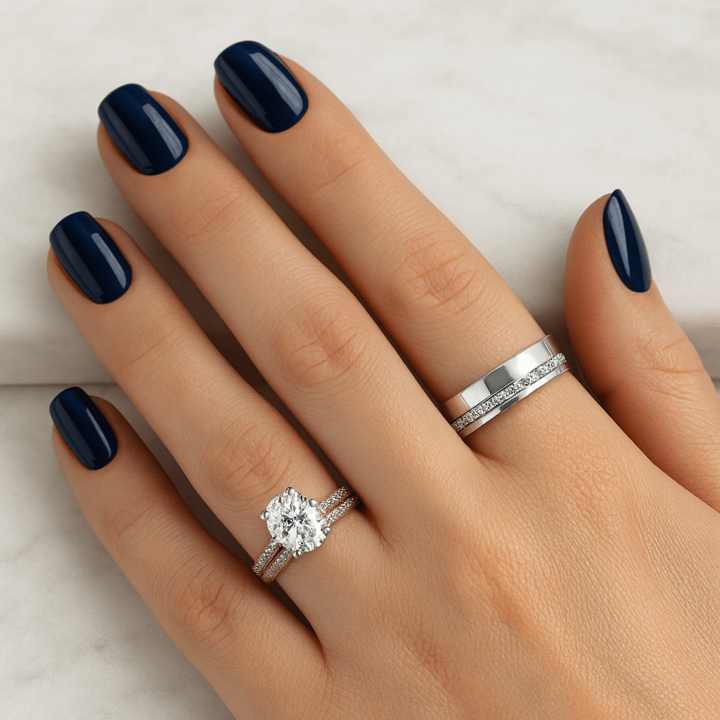 Certified Lab Grown Diamond Ring Round Cut Moissanite Engagement Ring-min